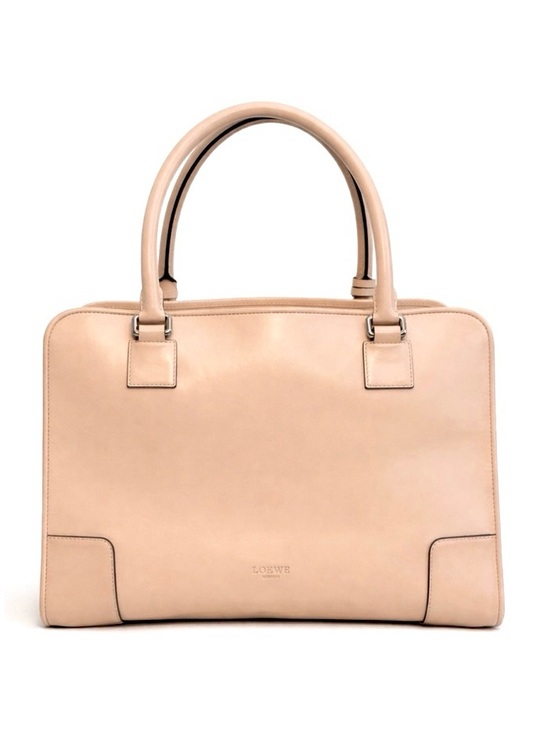 Loewe Handbags - LOEWE Amazona 36 “Powder Pink” Tan Calfskin Leather Handbag RETAIL $4600+